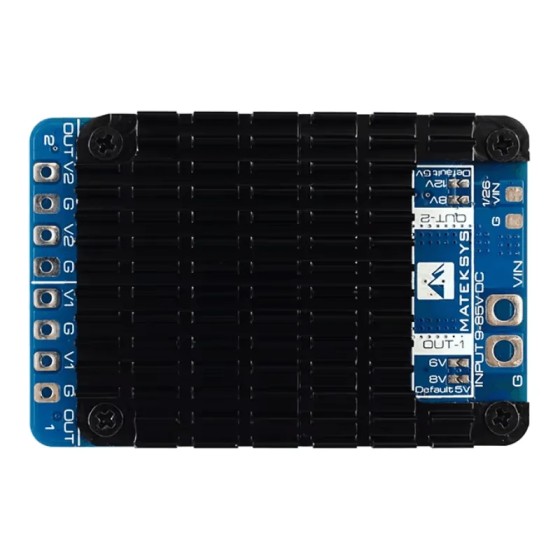 MATEK PM20S-2 Power Module for Drone Two Independent 9V-85V Step-Down Voltage Regulators 25K Voltage Divider Made Plastic